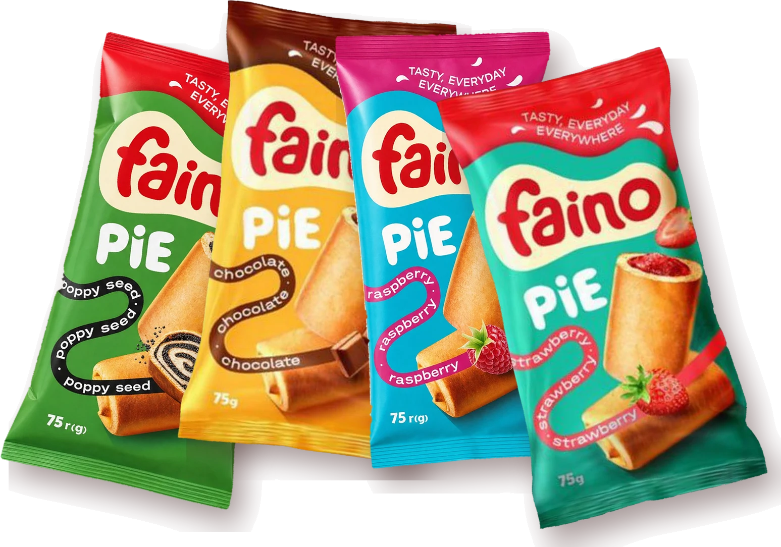 faino pies: poppy seed, chocolate, raspberry, strawberry